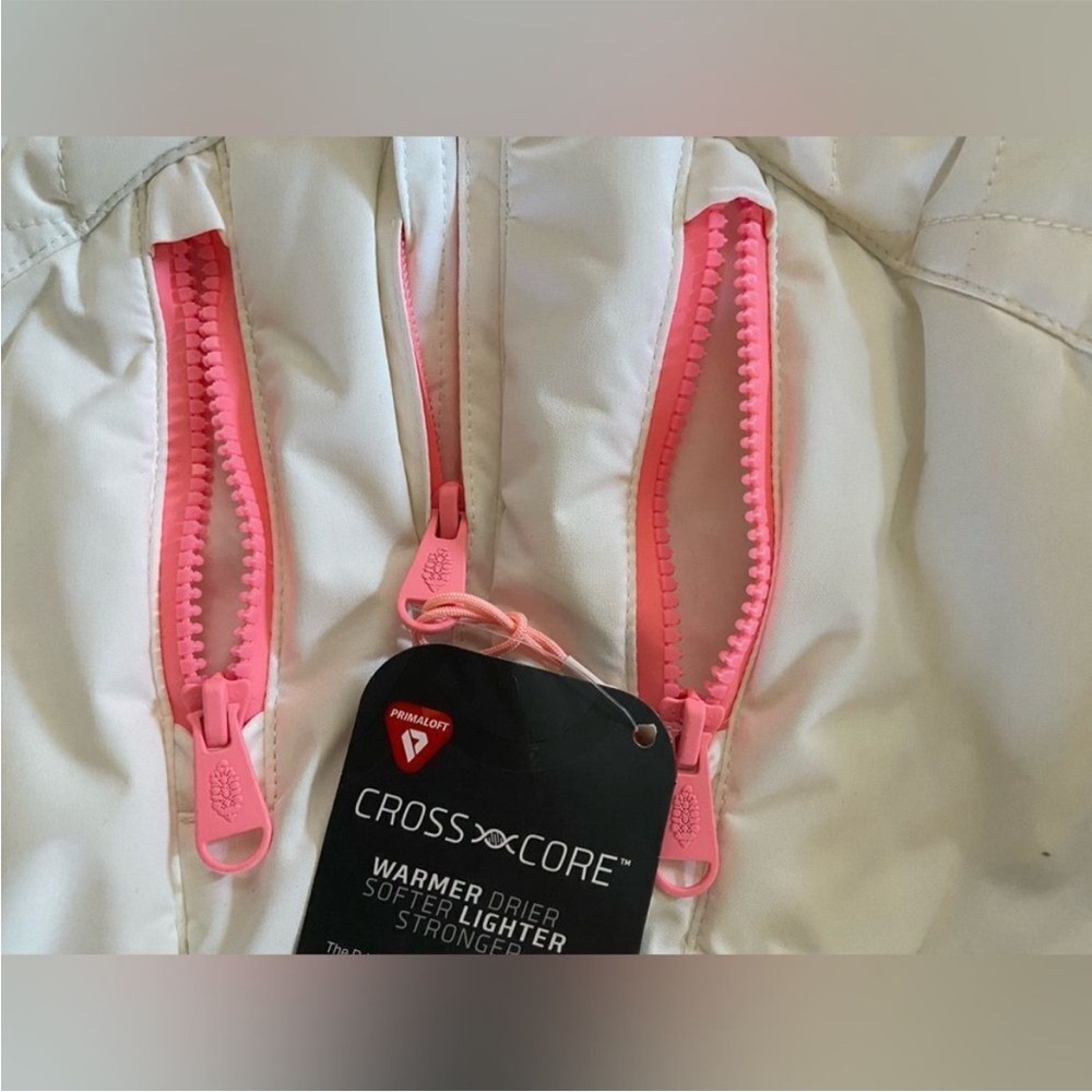 NEW FP Movement All Prepped Ski Suit Snowsuit Snow Bib White Pink Size L $698 - Picture 5 of 13